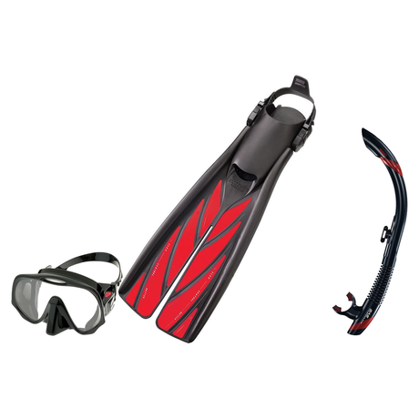 Atomic Aquatics Mask Fin Snorkel Package – Frameless, SubFrame Mask, Medium Fit or Venom Mask + SV2 Snorkel + Open Heel Fins…