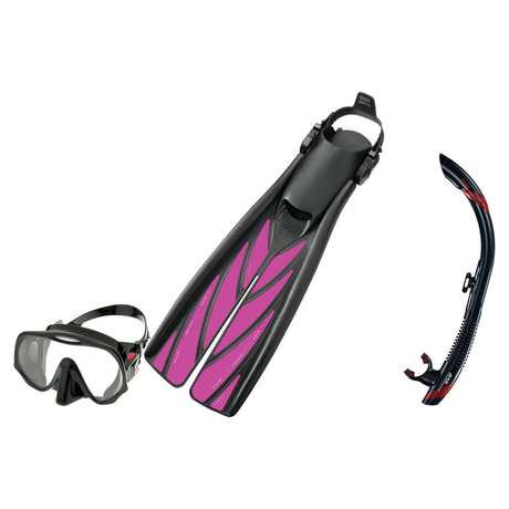 Atomic Aquatics Mask Fin Snorkel Package – Frameless, SubFrame Mask, Medium Fit or Venom Mask + SV2 Snorkel + Open Heel Fins…