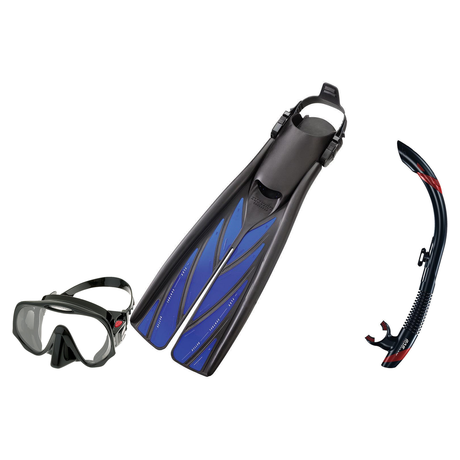 Atomic Aquatics Mask Fin Snorkel Package – Frameless, SubFrame Mask, Medium Fit or Venom Mask + SV2 Snorkel + Open Heel Fins…