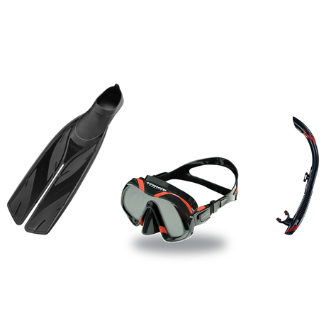 Atomic Aquatics Mask Fin Snorkel Package – Venom, Arc SubFrame or Frameless 2 Mask + SV2 Snorkel + Full Foot Fins — includes…
