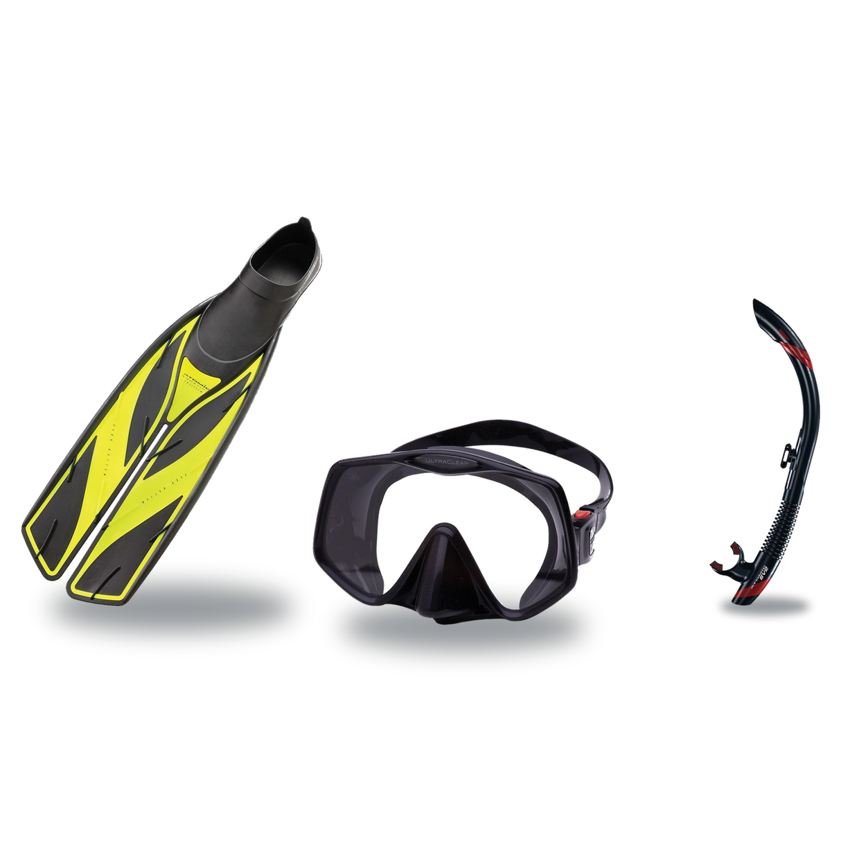 Atomic Aquatics Mask Fin Snorkel Package – Venom, Arc SubFrame or Frameless 2 Mask + SV2 Snorkel + Full Foot Fins — Frameles…