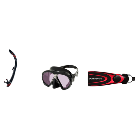 Atomic Aquatics Mask Fin Snorkel Package – Venom, Arc SubFrame or Frameless 2 Mask + SV2 Snorkel + Full Foot Fins — Arc SubF…