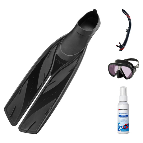 Atomic Aquatics Mask Fin Snorkel Package – Venom, Arc SubFrame or Frameless 2 Mask + SV2 Snorkel + Full Foot Fins — Arc SubF…