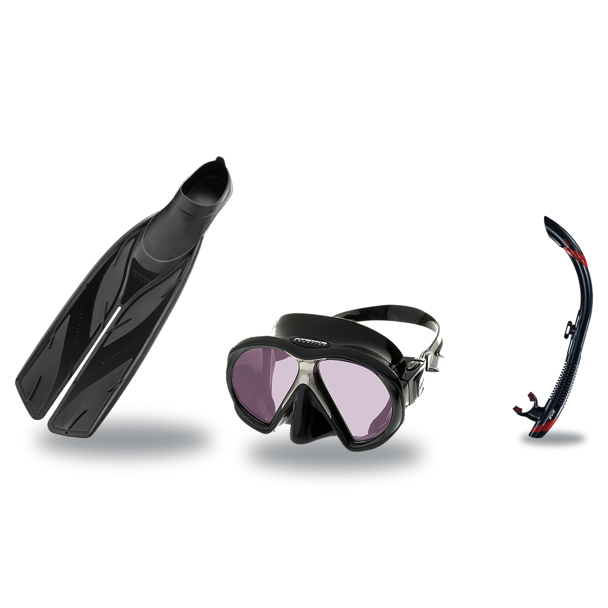 Atomic Aquatics Mask Fin Snorkel Package – Venom, Arc SubFrame or Frameless 2 Mask + SV2 Snorkel + Full Foot Fins — Arc SubF…