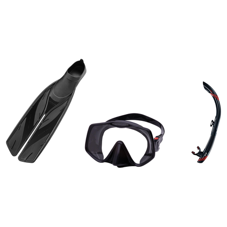 Atomic Aquatics Mask Fin Snorkel Package – Venom, Arc SubFrame or Frameless 2 Mask + SV2 Snorkel + Full Foot Fins — Frameles…