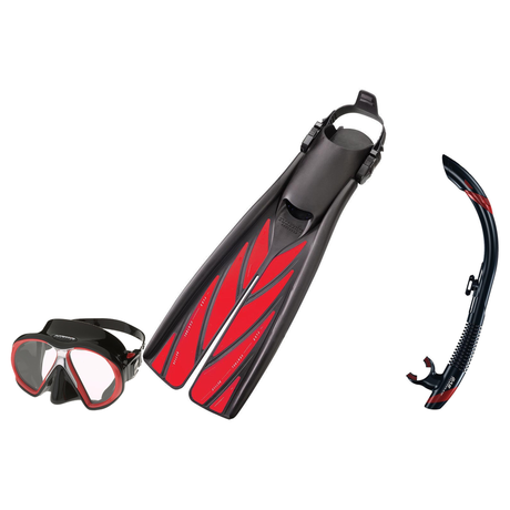 Atomic Aquatics Mask Fin Snorkel Package – SubFrame Mask, Medium Fit, Frameless or Venom Mask + SV2 Snorkel + Open Heel Fins…
