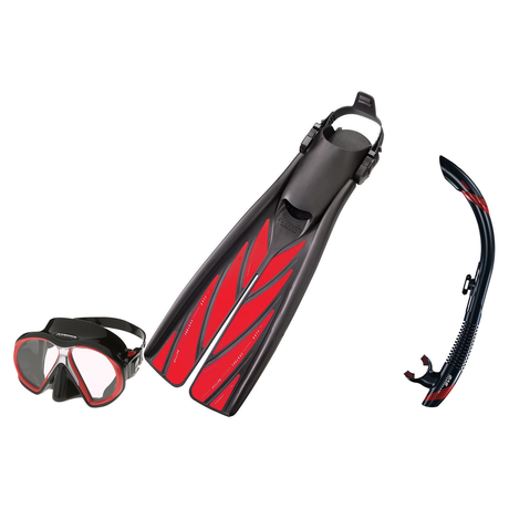Atomic Aquatics Mask Fin Snorkel Package – SubFrame Mask, Medium Fit, Frameless or Venom Mask + SV2 Snorkel + Open Heel Fins…