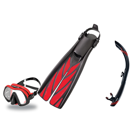 Atomic Aquatics Mask Fin Snorkel Package – SubFrame Mask, Medium Fit, Frameless or Venom Mask + SV2 Snorkel + Open Heel Fins…