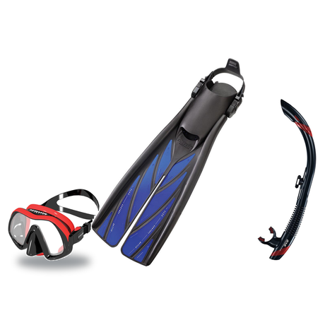 Atomic Aquatics Mask Fin Snorkel Package – SubFrame Mask, Medium Fit, Frameless or Venom Mask + SV2 Snorkel + Open Heel Fins…