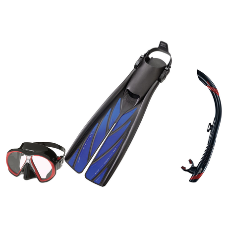 Atomic Aquatics Mask Fin Snorkel Package – SubFrame, Frameless or SubFrame Mask, Medium Fit Mask + SV2 Snorkel + Open Heel F…