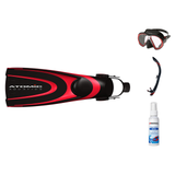Atomic Aquatics Mask Fin Snorkel Package – SubFrame, Frameless or SubFrame Mask, Medium Fit Mask + SV2 Snorkel + Open Heel F…
