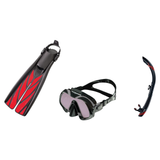 Atomic Aquatics Mask Fin Snorkel Package – Venom ARC, Venom or Arc SubFrame Mask + SV2 Snorkel + Open Heel Fins — includes A…