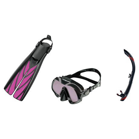 Atomic Aquatics Mask Fin Snorkel Package – Venom ARC, Venom or Arc SubFrame Mask + SV2 Snorkel + Open Heel Fins — Venom ARC,…