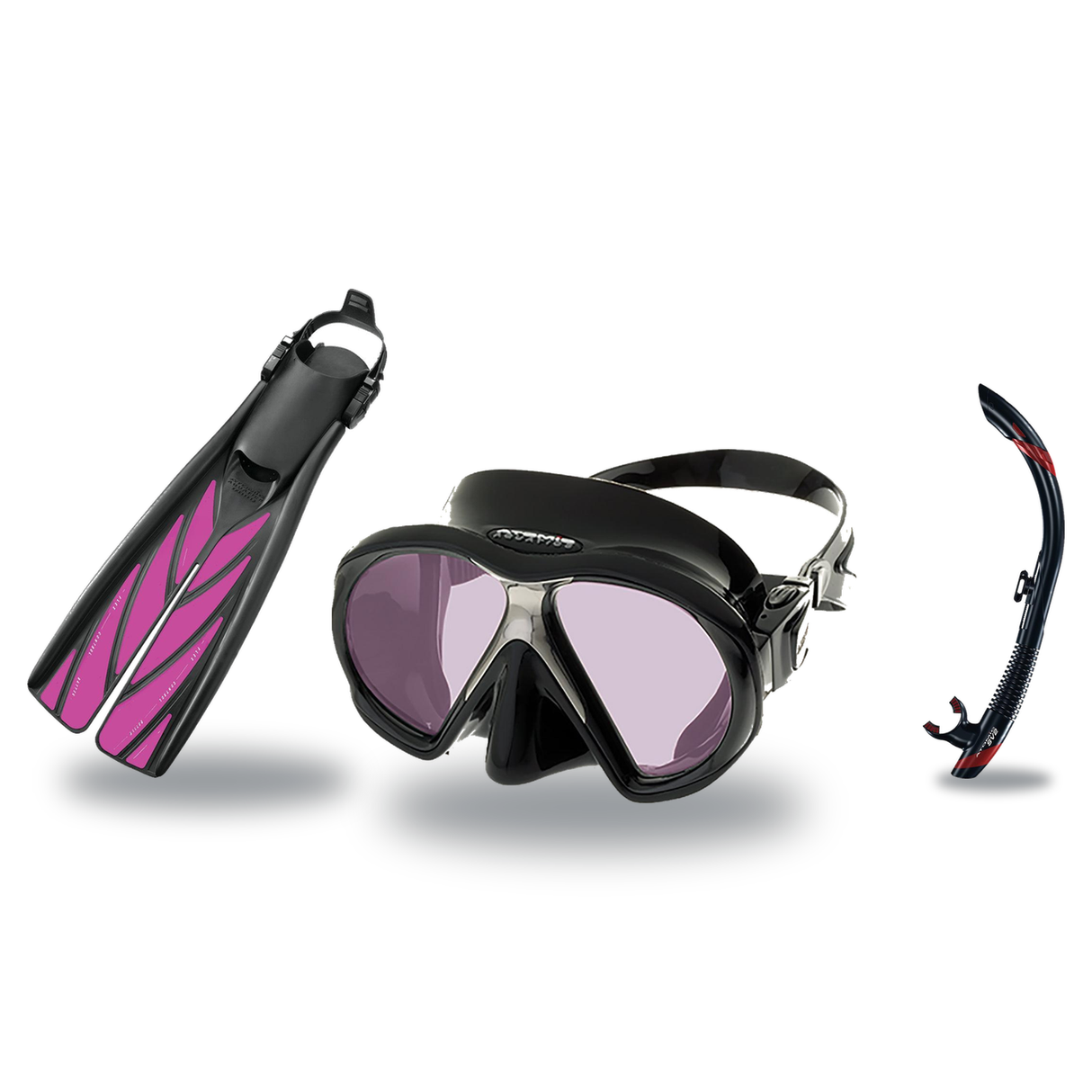 Atomic Aquatics Mask Fin Snorkel Package – Venom ARC, Venom or Arc SubFrame Mask + SV2 Snorkel + Open Heel Fins — Arc SubFra…