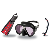 Atomic Aquatics Mask Fin Snorkel Package – Venom ARC, Venom or Arc SubFrame Mask + SV2 Snorkel + Open Heel Fins — Arc SubFra…