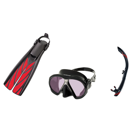 Atomic Aquatics Mask Fin Snorkel Package – Venom ARC, Venom or Arc SubFrame Mask + SV2 Snorkel + Open Heel Fins — Arc SubFra…