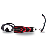 Atomic Aquatics Mask Fin Snorkel Package – Venom, Frameless 2 or Arc SubFrame Mask + SV2 Snorkel + Open Heel Fins — Frameles…