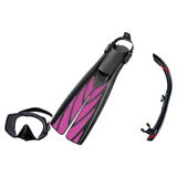 Atomic Aquatics Mask Fin Snorkel Package – Venom, Frameless 2 or Arc SubFrame Mask + SV2 Snorkel + Open Heel Fins — Frameles…