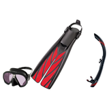 Atomic Aquatics Mask Fin Snorkel Package – Venom, Frameless 2 or Arc SubFrame Mask + SV2 Snorkel + Open Heel Fins — Arc SubF…
