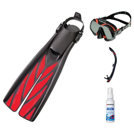 Atomic Aquatics Mask Fin Snorkel Package – Venom, Arc SubFrame or Frameless 2 Mask + SV2 Snorkel + Open Heel Fins — includes…