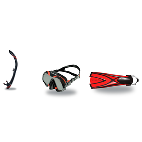Atomic Aquatics Mask Fin Snorkel Package – Venom, Arc SubFrame or Frameless 2 Mask + SV2 Snorkel + X1 Blade Fins — Venom, At…