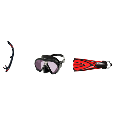 Atomic Aquatics Mask Fin Snorkel Package – Venom, Arc SubFrame or Frameless 2 Mask + SV2 Snorkel + X1 Blade Fins — Arc SubFr…