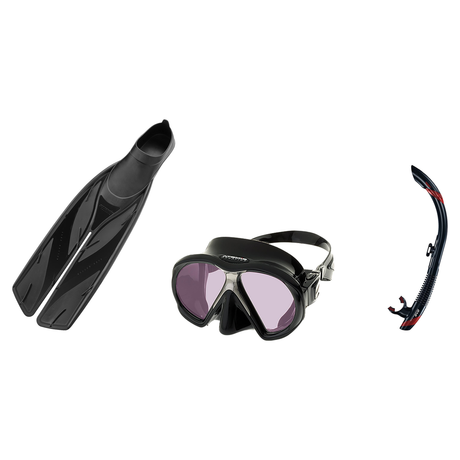 Atomic Aquatics Mask Fin Snorkel Package – Venom, Arc SubFrame or Frameless 2 Mask + SV2 Snorkel + X1 Blade Fins — Arc SubFr…