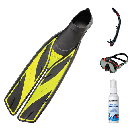 Atomic Aquatics Mask Fin Snorkel Package – Venom, Arc SubFrame or Frameless 2 Mask + SV2 Snorkel + X1 Blade Fins — Venom, At…