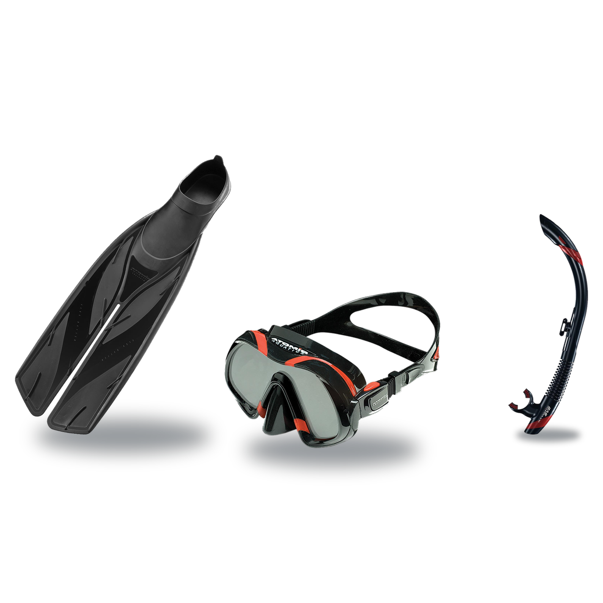 Atomic Aquatics Mask Fin Snorkel Package – Venom, Arc SubFrame or Frameless 2 Mask + SV2 Snorkel + X1 Blade Fins — Venom, 4.…
