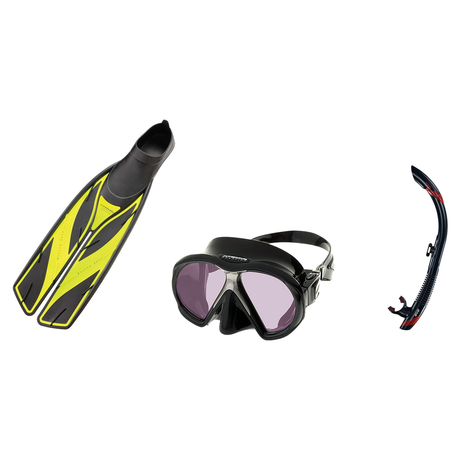 Atomic Aquatics Mask Fin Snorkel Package – Venom, Arc SubFrame or Frameless 2 Mask + SV2 Snorkel + X1 Blade Fins — Arc SubFr…