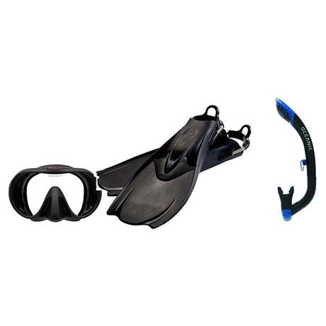 Hollis Mask Fin Snorkel Package – M-1, M3 Dual Lens or M4 Mask + Ultra Dry 2 Snorkel + F1 Heavy Duty Open Heel Technical Fin…