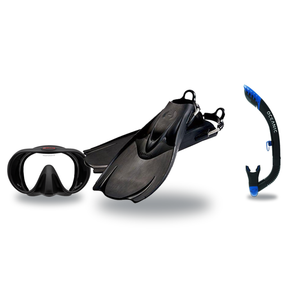 Hollis Mask Fin Snorkel Package – M-1, M3 Dual Lens or M4 Mask + Ultra Dry 2 Snorkel + F1 Heavy Duty Open Heel Technical Fin…