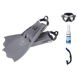 Hollis Mask Fin Snorkel Package – M3 Dual Lens, M-1 or M4 Mask + Ultra Dry 2 Snorkel + F1 LT Vented Blade Open Heel Fins — M…