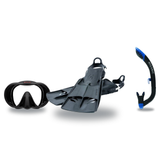 Hollis Mask Fin Snorkel Package – M4, M-1 or M3 Dual Lens Mask + Ultra Dry 2 Snorkel + F1 LT Vented Blade Open Heel Fins — M…