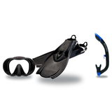 Hollis Mask Fin Snorkel Package – M4, M-1 or M3 Dual Lens Mask + Ultra Dry 2 Snorkel + F1 LT Vented Blade Open Heel Fins — M…