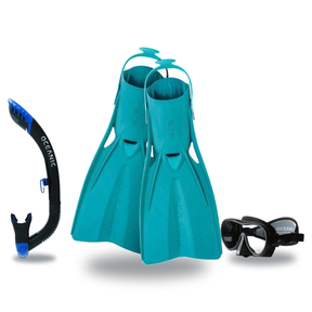 Oceanic Mask Fin Snorkel Package – Mini Shadow Single Lens, Shadow Single Lens or Predator Dual Lens Ultra Low-Volume Camo F…