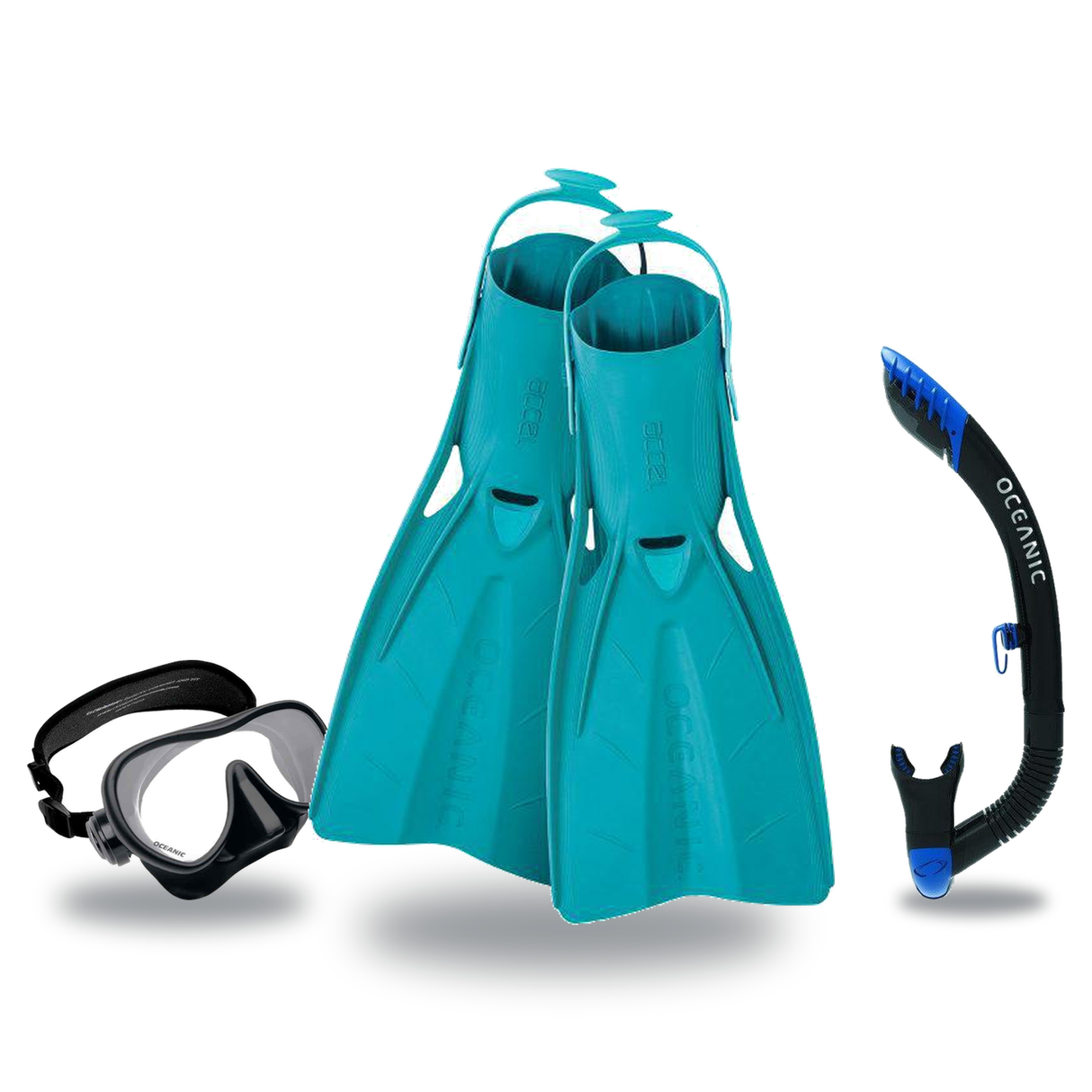 Oceanic Mask Fin Snorkel Package – Mini Shadow Single Lens, Shadow Single Lens or Predator Dual Lens Ultra Low-Volume Camo F…