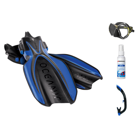 Oceanic Mask Fin Snorkel Package – Cyanea Dual Lens, Shadow Single Lens or Mini Shadow Single Lens Mask + Ultra Dry 2 Snorke…