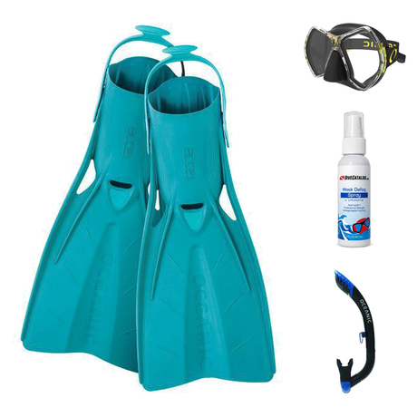 Oceanic Mask Fin Snorkel Package – Cyanea Dual Lens, Shadow Single Lens or Mini Shadow Single Lens Mask + Ultra Dry 2 Snorke…