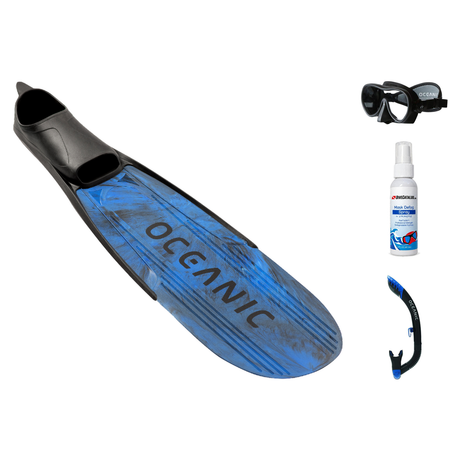 Oceanic Mask Fin Snorkel Package – Cyanea Dual Lens, Shadow Single Lens or Mini Shadow Single Lens Mask + Ultra Dry 2 Snorke…