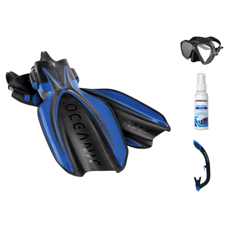 Oceanic Mask Fin Snorkel Package – Duo Dual Lens, Enzo Dual Lens or Shadow Single Lens Mask + Ultra Dry 2 Snorkel + Manta Ra…