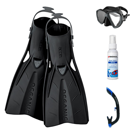 Oceanic Mask Fin Snorkel Package – Duo Dual Lens, Enzo Dual Lens or Shadow Single Lens Mask + Ultra Dry 2 Snorkel + Manta Ra…