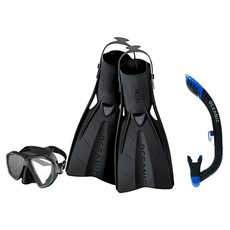 Oceanic Mask Fin Snorkel Package – Duo Dual Lens, Enzo Dual Lens or Shadow Single Lens Mask + Ultra Dry 2 Snorkel + Manta Ra…