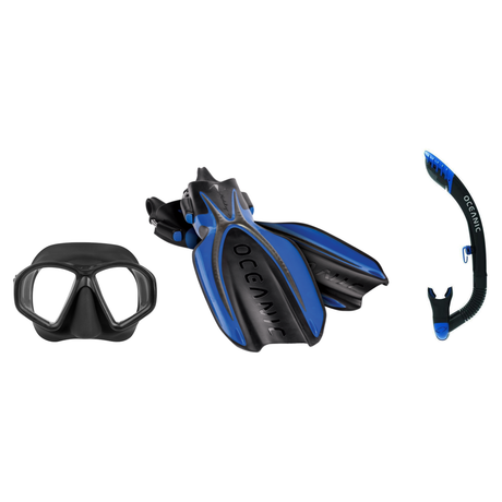 Oceanic Mask Fin Snorkel Package – Duo Dual Lens, Enzo Dual Lens or Shadow Single Lens Mask + Ultra Dry 2 Snorkel + Manta Ra…