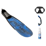 Oceanic Mask Fin Snorkel Package – Duo Dual Lens, Enzo Dual Lens or Shadow Single Lens Mask + Ultra Dry 2 Snorkel + Manta Ra…