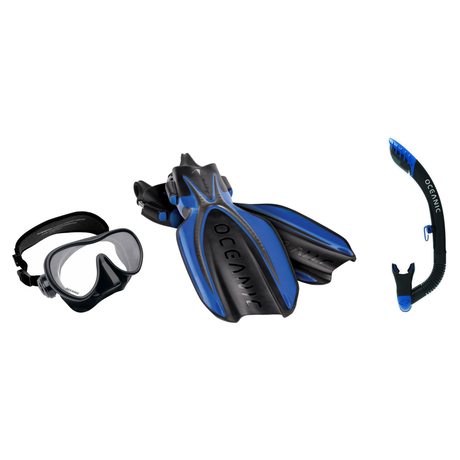 Oceanic Mask Fin Snorkel Package – Enzo Dual Lens, Shadow Single Lens or Mini Shadow Single Lens Mask + Ultra Dry 2 Snorkel…