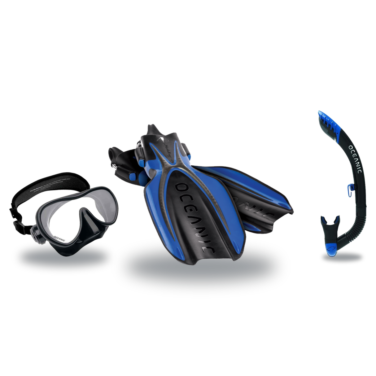 Oceanic Mask Fin Snorkel Package – Enzo Dual Lens, Shadow Single Lens or Mini Shadow Single Lens Mask + Ultra Dry 2 Snorkel…