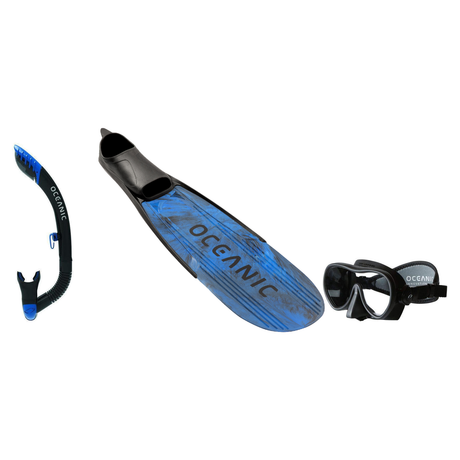 Oceanic Mask Fin Snorkel Package – Enzo Dual Lens, Shadow Single Lens or Mini Shadow Single Lens Mask + Ultra Dry 2 Snorkel…