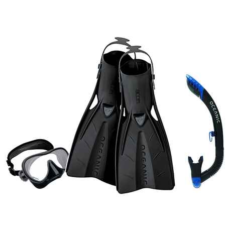 Oceanic Mask Fin Snorkel Package – Mini Shadow Single Lens, Shadow Single Lens or Predator Dual Lens Ultra Low-Volume Camo F…