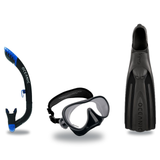 Oceanic Mask Fin Snorkel Package – Mini Shadow Single Lens, Shadow Single Lens or Predator Dual Lens Ultra Low-Volume Camo F…